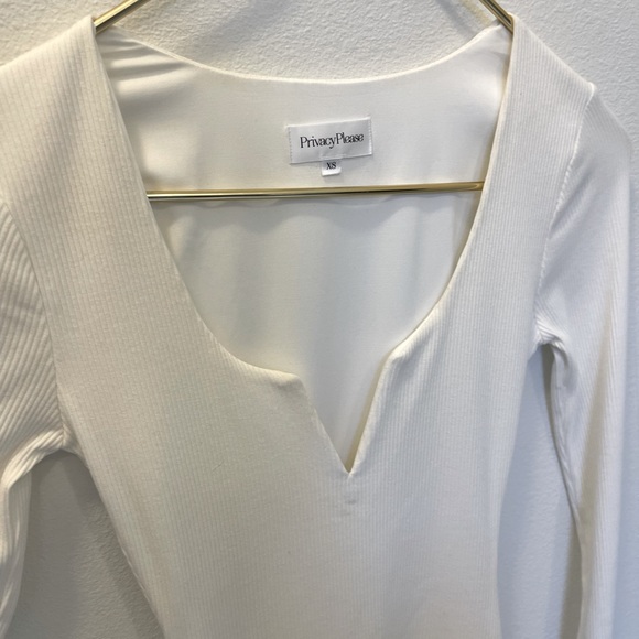 🤍White Long Sleeve Mini Dress - Picture 2 of 5